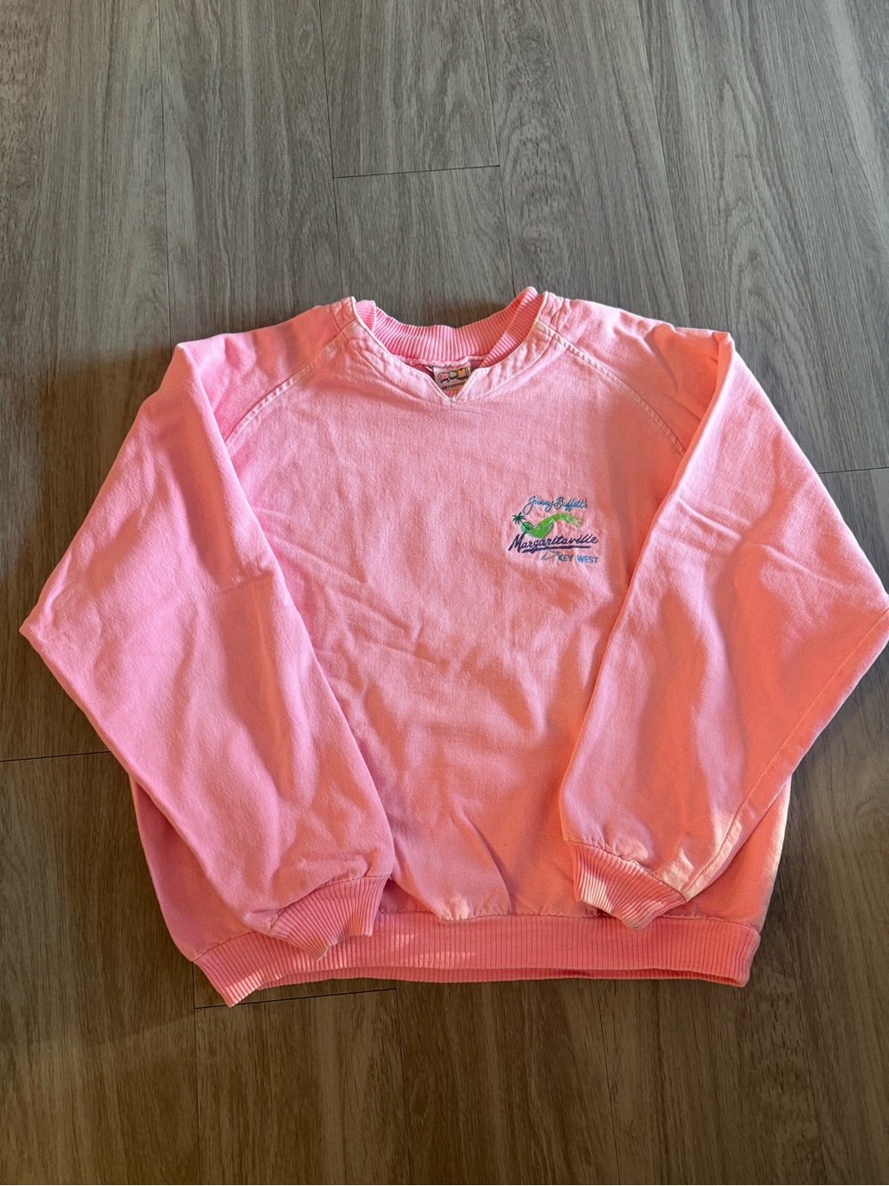 Vintage Margaritaville Coral Pink Crewneck Sweatshirt